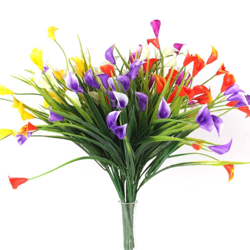 Пластиковая мини искусственная калла цветочная композиция 25 головок/букет новые искусственные растения украшение стола