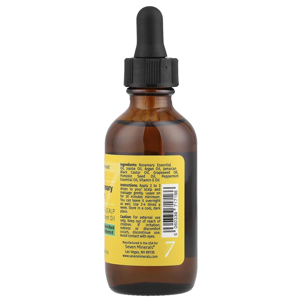 Rosemary Mint, Hair and Scalp Treatment Oil, Jamaican Black Castor and Vitamin E, 60 Ml (2 Fl Oz)