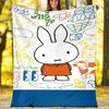Miffy printed blanket—lightweight,soft,warm;versatile blanket all seasons—perfect as &air-conditioning throw,nap blanket