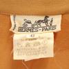 Hermes 90-е Французский шелк Старая короткая рубашка 42 Оранжево-коричневый Женская Б/У