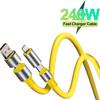 4 в 1 240 Вт Кабель для быстрой зарядки для iPhone15 16 17 Android USB Type C Зарядный кабель Многопортовый Несколько USB Зарядная проволока Линия
