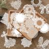 50 прозрачных наклеек с кружевным цветочным краем: Простые, однотонные, водостойкие ПЭТ-наклейки, свежие и милые дизайны с сердечками в девчачьем стиле.