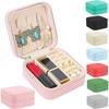 Travel Jewelry Case Storage Boxes Holder Portable Jewelry Box Jewelry Organizer Leather Storage Zipper Jewelers Joyero Packaging