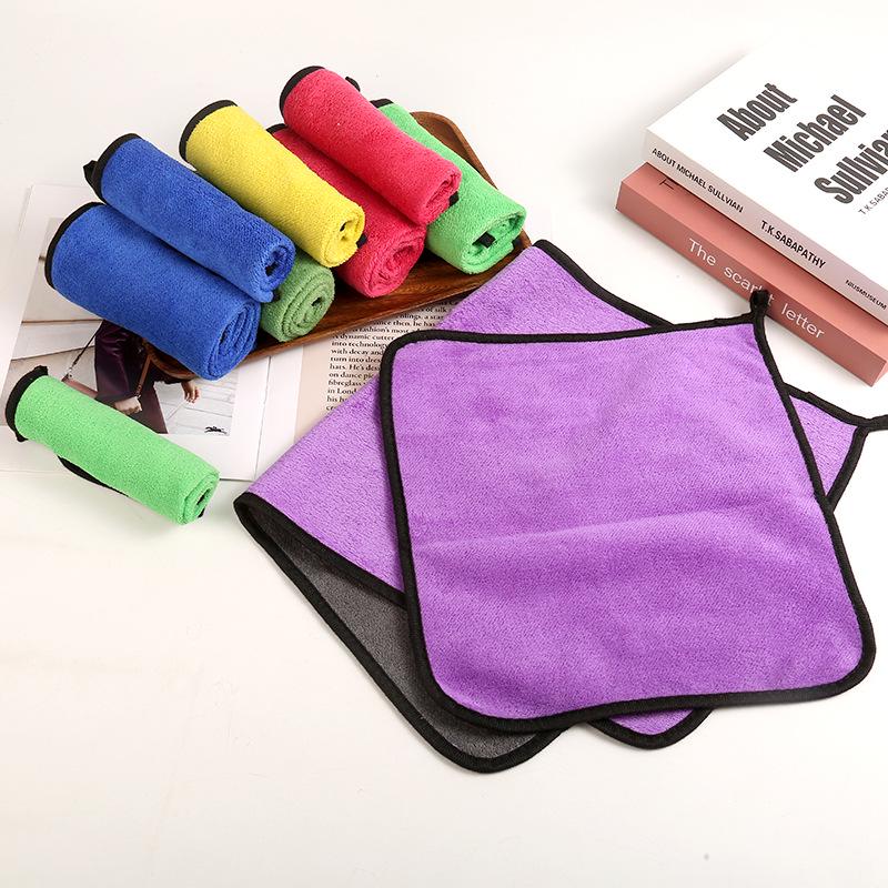 Двустороннее полотенце для чистки автомобиля - Впитывающий коралловый флис, Утолщенное для сушки