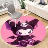 Круглый коврик для офиса Kuromi Sanrio, под офисные стулья, спальня, гостиная, домашний декор a0908197