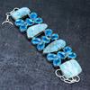 Caribbean Larimar, Topaz Gemstone 925 Sterling Silver Jewelry Bracelet 7-8"