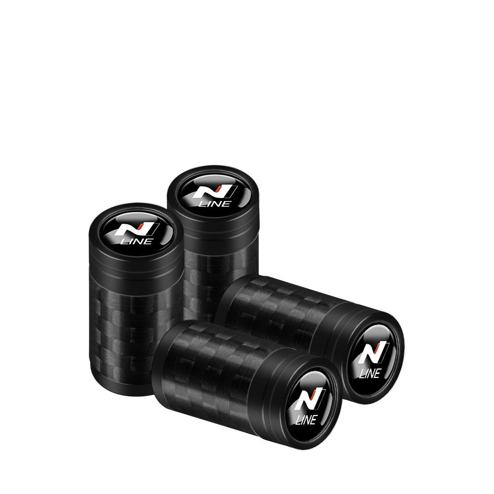 Car Accessories Metal Auto Wheel Tire Carbon Fiber Valve Caps For Hyundai Tucson Solaris I30 Creta Ix35 i10 i20 i30 ix20 ix25 bg3