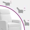 Recliner Chair White Fabric