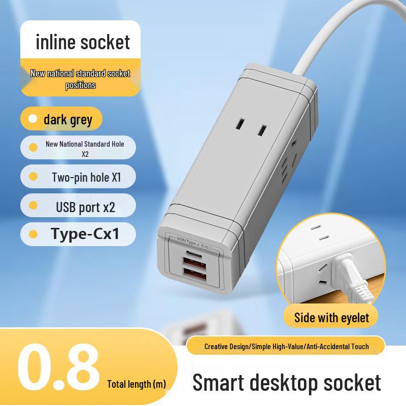 Умный прямоугольный USB сетевой фильтр для путешествий с многофункциональной розеткой для дома и общежития
