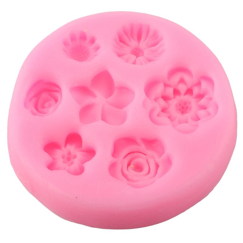 Дейзи дикая хризантема цветок силиконовая форма DIY формы для выпечки кексов помадка инструменты для украшения торта шоколадные конфеты смоляная форма