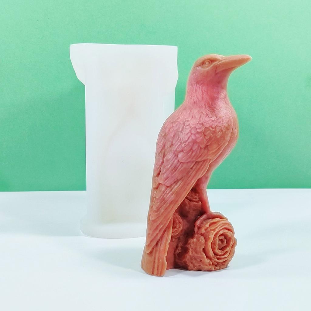 3D Crow Candle Molds Halloween Candle Moulds Silicone Molds Scented Candle Casting Molds for Halloween Decorations