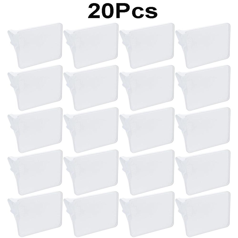 20Pcs Clear Fridge Organizer Partition Plastic Portable Fridge Container Divider Easy to Install Durable Drawer Separators Board