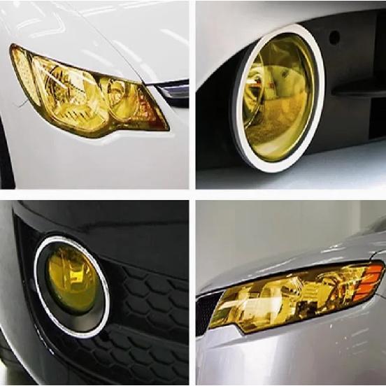 Car Headlight Film Taillight Tint Clear Yellow Smoke Black Self-Adhesive Film Exterior Styling Decals For Auto Motorcycle Light