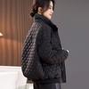 High-End European Style Plus Size Short Down Cotton Coat for Women, Autumn Winter Casual Warm Cotton-Padded Jacket
