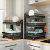 2/3 Tier Kitchen Dish Drying Rack Countertop Dish Storage Rack Drain Rack for Kitchen Countertop or Sink