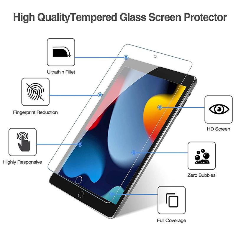 Закаленное стекло для iPad 10,2, защитная пленка для экрана 7, 8, 9 поколения, 10,2 дюйма, 2019, 2020, 2021, новинка, защитная пленка для iPad 9, 8, 7