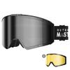 OutdoorMaster Falcon Ski Goggles with ZEISS Magnetic Lenses and Detachable Double Wide Field of Glasses UV Snowboarding Sports and with Storage