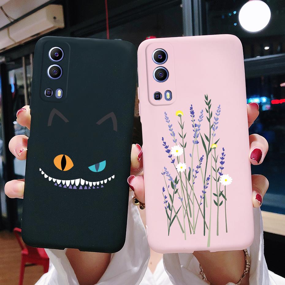 Для vivo Y72 5G Чехол Мягкий ТПУ Силикон Милый Мультяшный Чехол Задняя Крышка Телефона для vivo Y72 5G V2041 Чехол Fundas Coque Etui Бампер