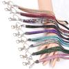 Luxury Rhinestone Bling Shiny Custom Lanyard ID Badge Cellphone Key Holder Ring