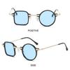 Trendy Uv400 Square Round Sunglasses Clear Unique Ocean Lens Shades Men Punk Sun Glasses For Women