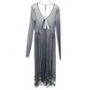 Unused LIVIANA CONTI Made In Italy Long Sleeve See Through Long Dress 40 Women Used