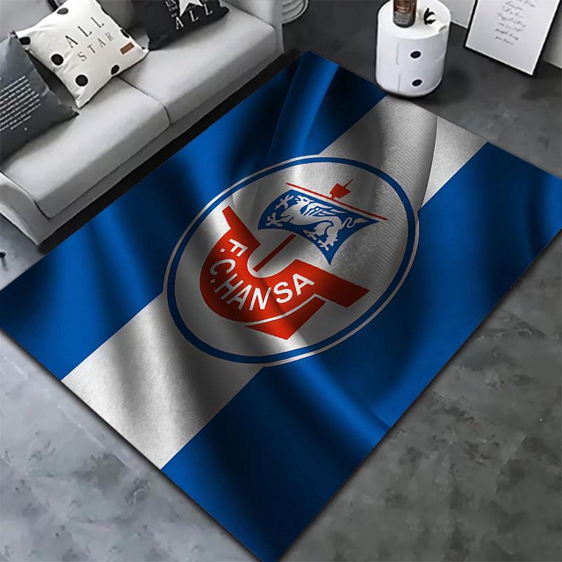 F.C. Hansa Rostock Carpet Rug for Living Room Bedroom Home Sofa Decoration,Kids play Non-slip Floor Mat