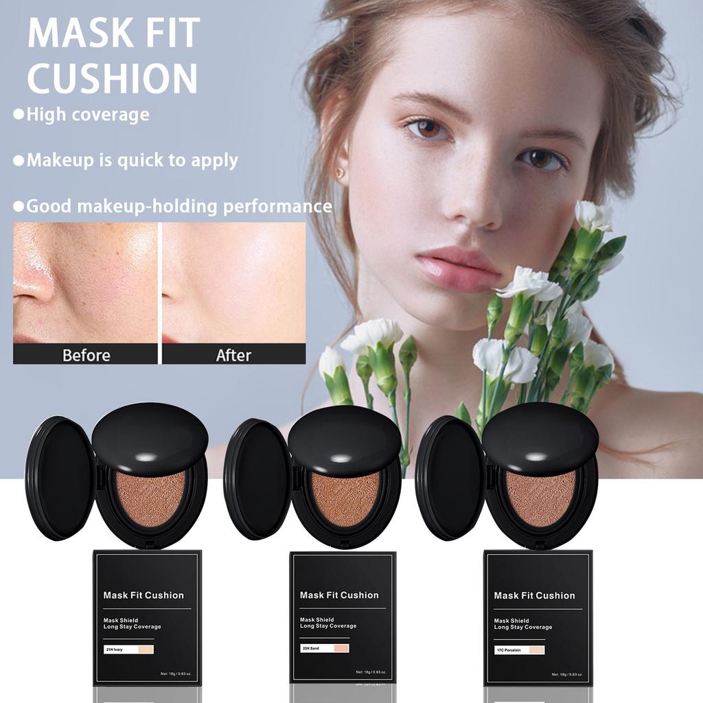 Concealer Hydrating Cushion Foundation Black Cushion Foundation Lightweight Moisturizing High Coverage Non Floating Powder Glossy Hydrating Foundation