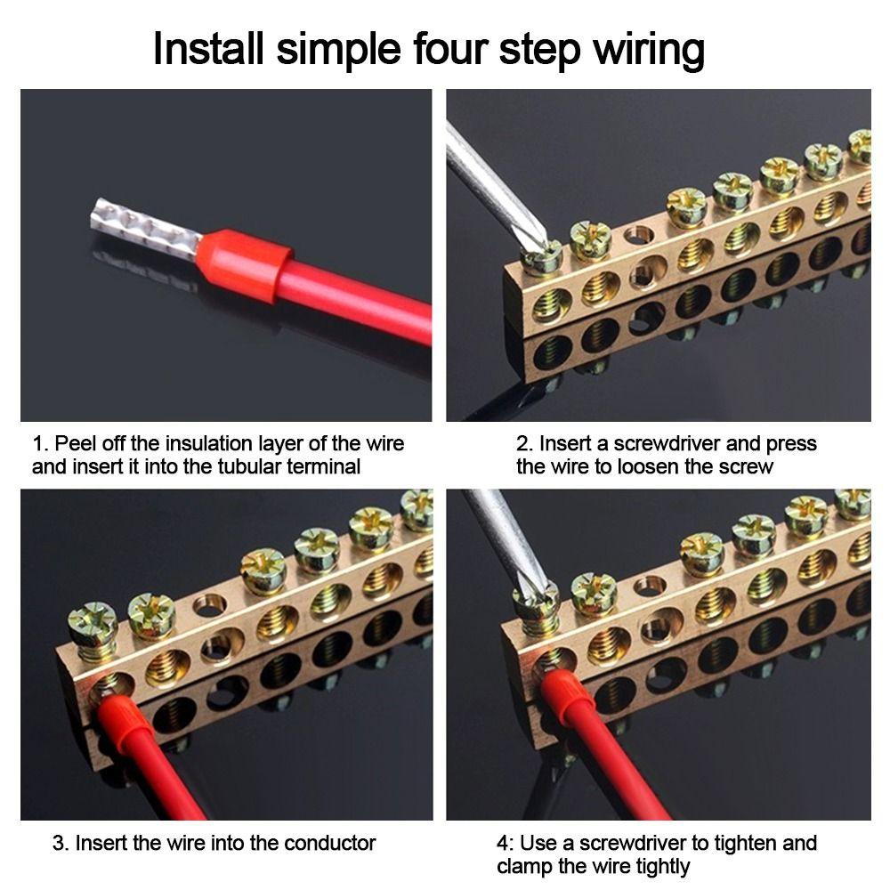 Copper Wire Connector Multi-specification Terminal Block Brass Row Junction Box Electrical