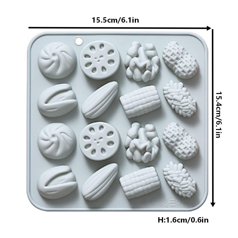 Reusable 3D Nut Silicone Mold with Heat Resistance Perfect for Confectionery Baking