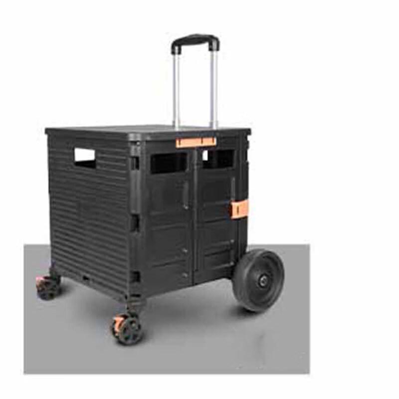 Складная бытовая тележка для покупок с универсальными колесами и тормозами