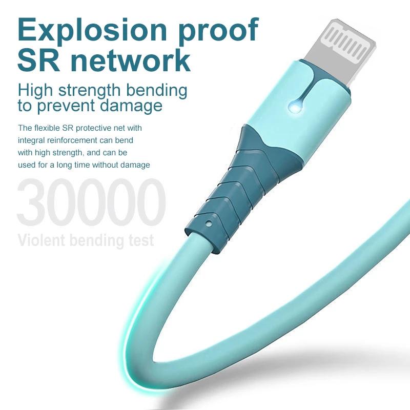 USB-кабель для iPhone 14 13 12 11 Pro Max XS XR 6s 7 8 Plus iPad 3A Кабель для быстрой зарядки USB-iOS Кабель для передачи данных Провод для быстрой зарядки