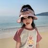 Summer Outdoor Children's Fan Hat Sun Protection Cartoon Air Top Hat Big Brim UV Sun Hat Primary School Student