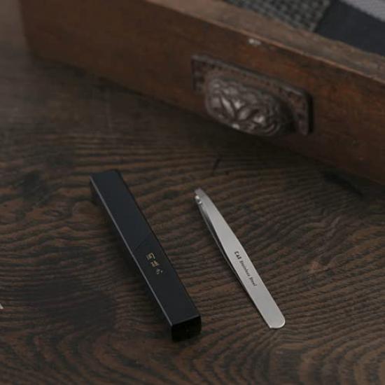 Kai Corporation Seki Magoroku Изогнутый с отсеком для нежелательных HC1806 Пинцет, Кончик, Чехол, Серебристый, Волосы,