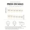 Press-On Fake Nails with A Chocolate Checkerboard Design, Medium-Length Heart-Shaped Removable Tips, 24pcs