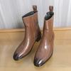 New Men's Leather Boots for Autumn and Winter British Style High Top Leather Boots Luxury Brand Pointed Non Slip Business Boots