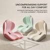 Office chair cushion with lumbar support: ergonomic cushion, L-shaped integrated design - memory foam with coccyx hollow design