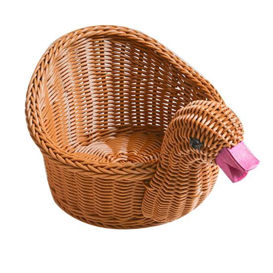 Павлин, индейка, утка, плетеная корзина для хранения из ротанга, органайзер для еды, фруктового хлеба