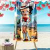 1pc Betty Boop Beach Towel, Outdoor Activities Perfect Summer Travel Supplies, As A Gift for Festivals