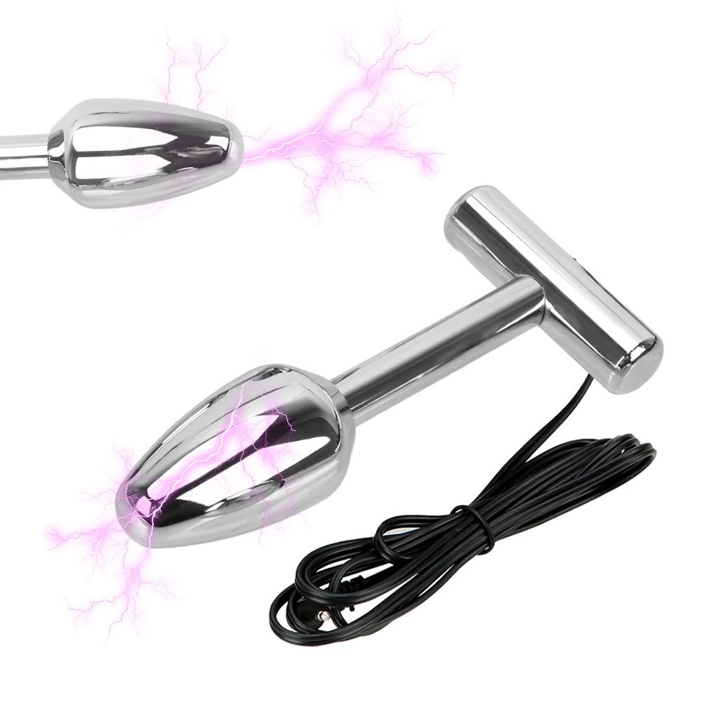Sex Toy for Women Electrical Stimulation Prostate Massage Vaginal Tight Electro Shock G Spot Metal Anal Beads Butt Plug