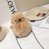 Косой пролет плюшевая сумка ins девушка сумка для мелочи через плечо лолита смешная цыпочка сумка волосатая сумка цепь