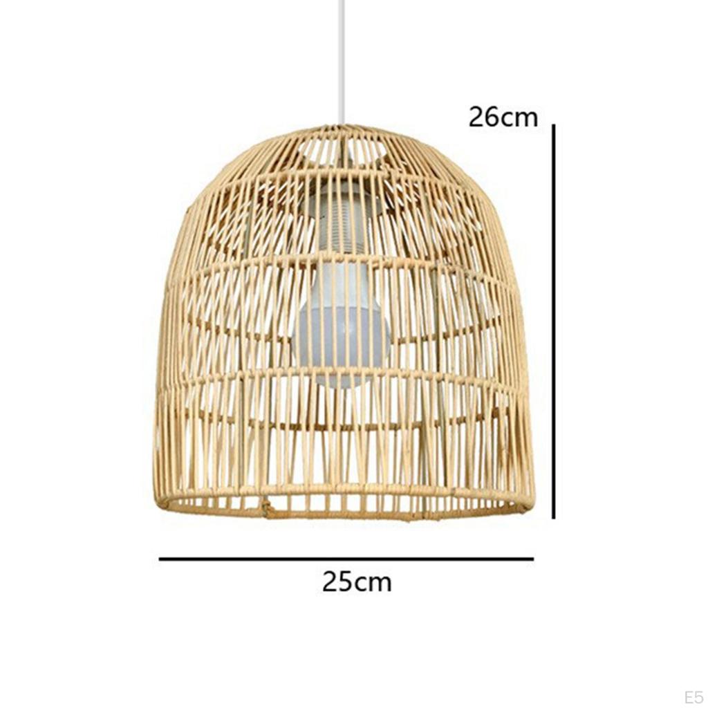 Ceiling Pendant Lamp Shade Made of Wicker for Lamp, Hanging Floor