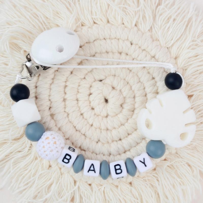 Детская пустышка с цепочкой для пустышки, держатель для пустышки для малышей, ремешок для пустышки, препятствующий падению, игрушка-прорезыватель, цепочка для пустышки, детские принадлежности