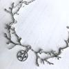 Dark Forest Twig Gothic Pentagram Wiccan Necklace