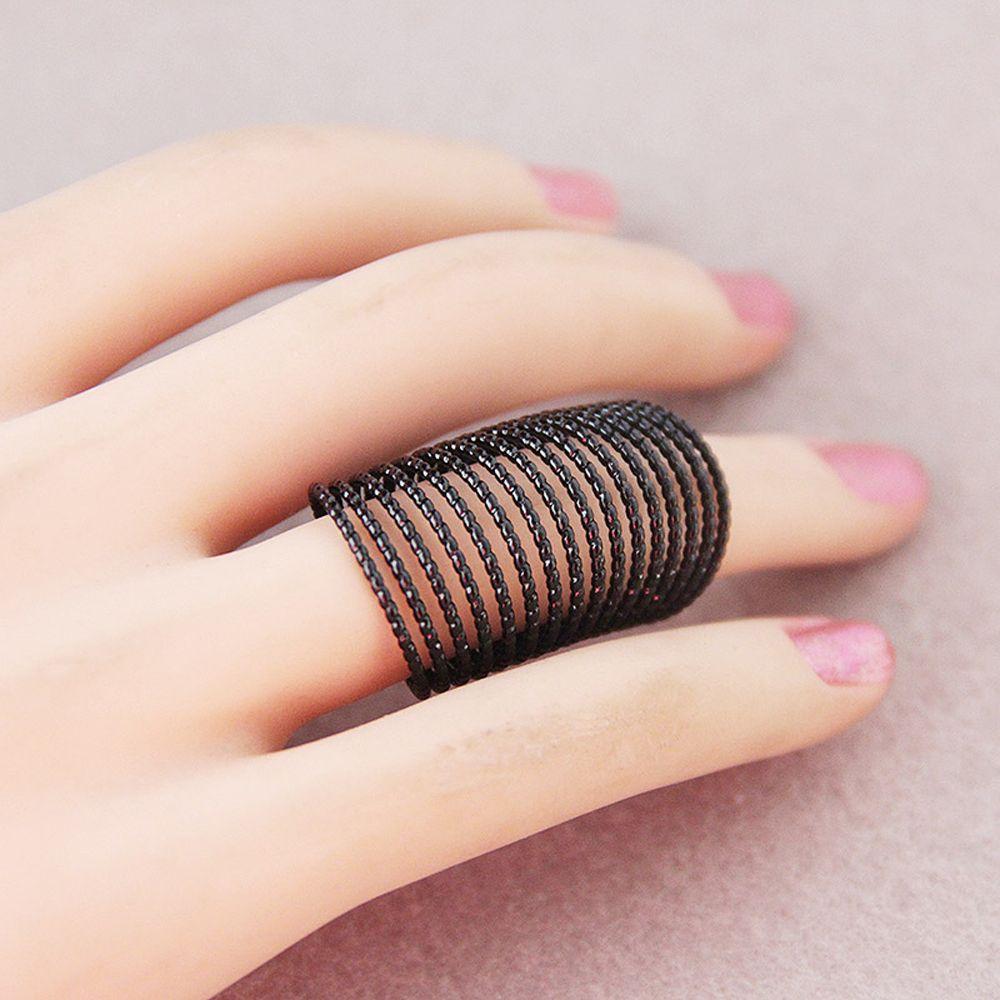 Men Couple Threaded Spring Ring Finger Buckle Korean Style Finger Ring Women Jewelry Accessories