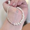 Luxury 925 Sterling Silver Irregular Pearl Bracelet For Women Korean Designer Adjustable Bead Charm Bracelets Party Jewelry Gift