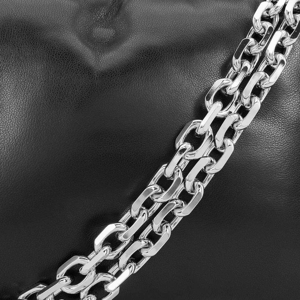 Maison Margiela Glam Slam Logo Chain Shoulder Strap Crossbody Bag Men bags Black SB1WG0019P4300T8013