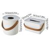 Drop-resistant Portable Tissue Box with Handle Toilet Paper Case Round Napkin Holder  Tea Table