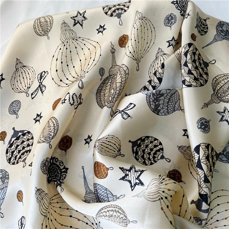 110*110 Cm Square Silk Scarf Women's Fashion Printed Small Neck Scarf Office Women's Hair Belt Folar Handkerchief Women's Handkerchief Shawl Scarf