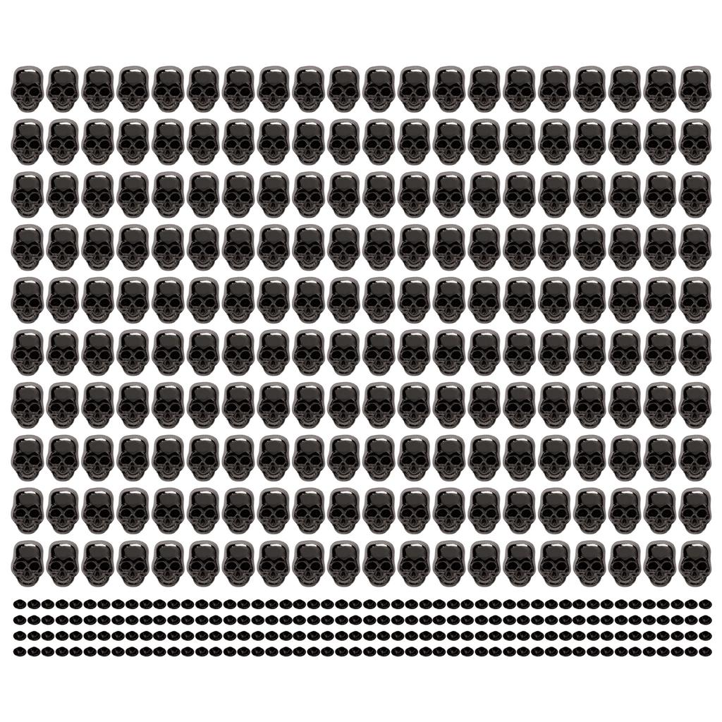 200 Sets Skull Rivets Gothic Style Beautiful Fashionable Skull Stud Accessories for DIY Shoes