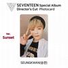 Seventeen Специальный альбом Director's Cut Официальная фотокарточка Фотокарточка KPOP K-POP